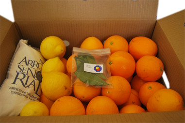 Caja Regalo (incluye 15 Kg naranjas, limones, laurel y 2 Kg arroz)